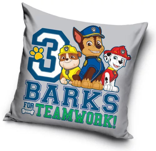 Paw patrol 3 barks for teamwork sierkussen 40X40 cm