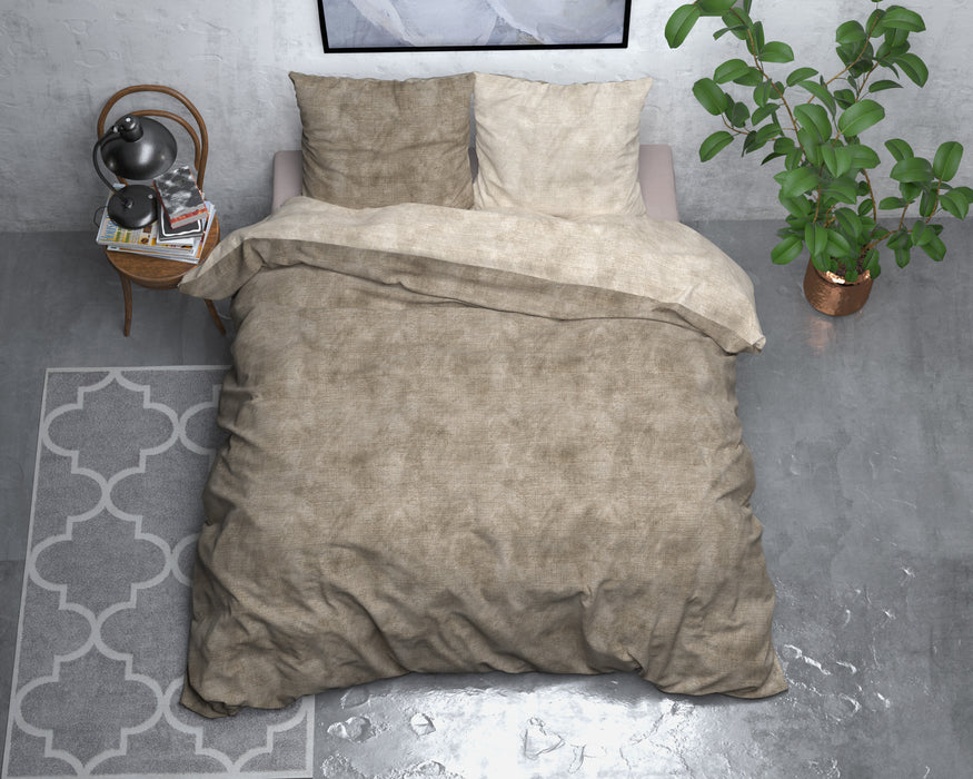 Flanell-gewaschene Baumwolle, Taupe