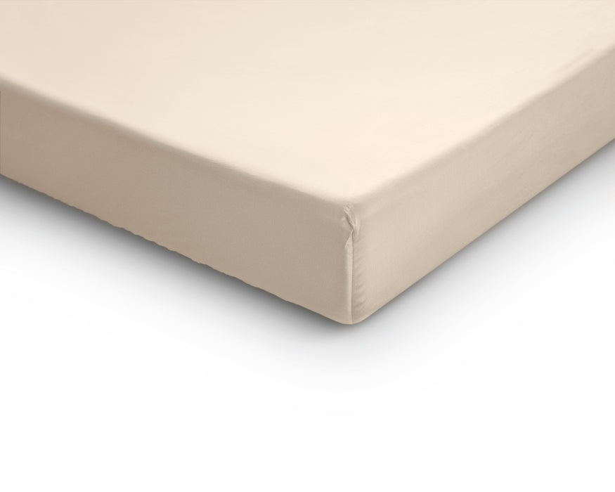 Splittopper Satin Spannbetttuch Sand