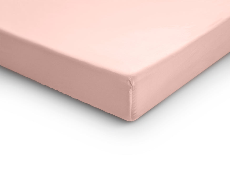 Splittopper-Satin-Spannbetttuch, Rosa