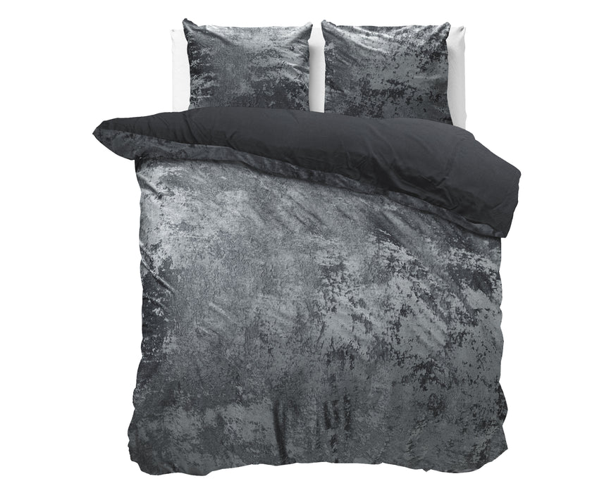 Crushed Velvet Cotton Volcanic Anthrazit