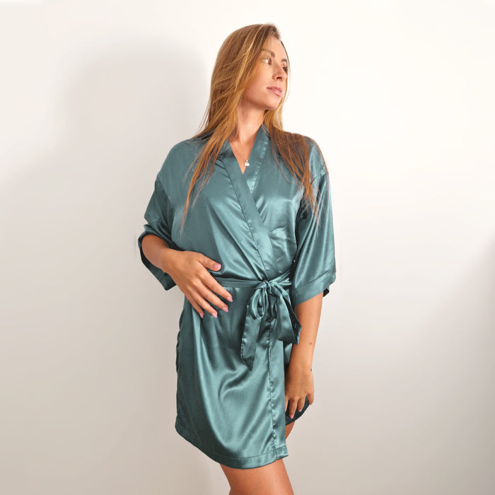 Kimono Satin Grün